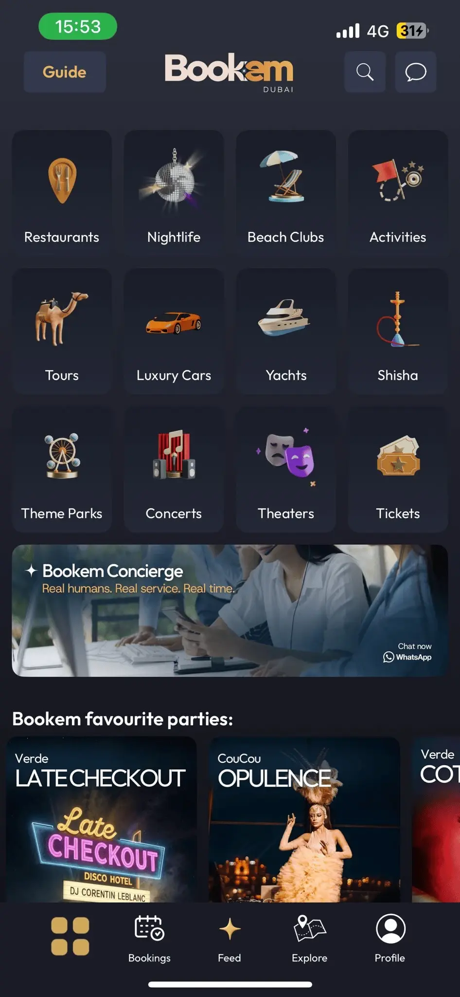 Visible in targeted venue lists